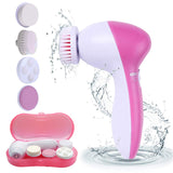 5 in 1 Face Cleansing Brush Silicone Facial Brush Deep Cleaning Pore Cleaner Face Massage Skin Care Waterproof Facial Brush