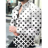 Autumn Men  Printed Hawaii Casual Shirts, Brand Streetwear Men Clothing Cardigan High-End Long Sleeve Dress Shirt