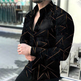 Autumn Men  Printed Hawaii Casual Shirts, Brand Streetwear Men Clothing Cardigan High-End Long Sleeve Dress Shirt