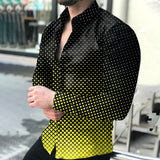 Autumn Men  Printed Hawaii Casual Shirts, Brand Streetwear Men Clothing Cardigan High-End Long Sleeve Dress Shirt