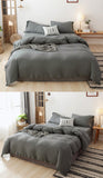 3/4 pcs duve SET Home bedding set soft yarn dyed duvet cover pillowcase sheet set queen king twin size comforter case set