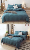 3/4 pcs duve SET Home bedding set soft yarn dyed duvet cover pillowcase sheet set queen king twin size comforter case set