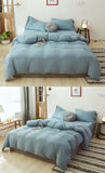 3/4 pcs duve SET Home bedding set soft yarn dyed duvet cover pillowcase sheet set queen king twin size comforter case set