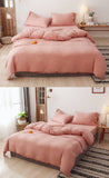 3/4 pcs duve SET Home bedding set soft yarn dyed duvet cover pillowcase sheet set queen king twin size comforter case set