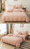 3/4 pcs duve SET Home bedding set soft yarn dyed duvet cover pillowcase sheet set queen king twin size comforter case set