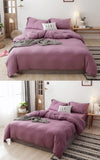 3/4 pcs duve SET Home bedding set soft yarn dyed duvet cover pillowcase sheet set queen king twin size comforter case set