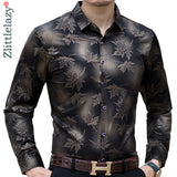 New Social Long Sleeve Maple Leaf Designer Shirts Men Slim Fit Vintage Fashions Men's Shirt Man Dress Jersey Clothing