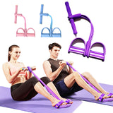 Fitness Gum 4 Tube Resistance Bands Latex Pedal Exerciser Sit-up Pull Rope Expander Elastic Bands Yoga equipment