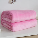 Super Soft Coral Fleece Blanket 220gsm Light Weight Solid Pink Blue Faux Fur Mink Throw Sofa Cover Bedspread Flannel Blankets