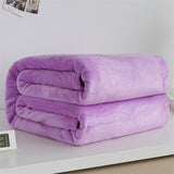 Super Soft Coral Fleece Blanket 220gsm Light Weight Solid Pink Blue Faux Fur Mink Throw Sofa Cover Bedspread Flannel Blankets