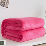 Super Soft Coral Fleece Blanket 220gsm Light Weight Solid Pink Blue Faux Fur Mink Throw Sofa Cover Bedspread Flannel Blankets