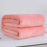 Super Soft Coral Fleece Blanket 220gsm Light Weight Solid Pink Blue Faux Fur Mink Throw Sofa Cover Bedspread Flannel Blankets